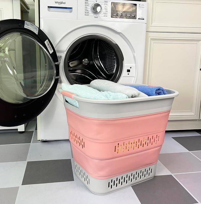 SAMMART 40L Collapsible Plastic Laundry Basket-Portable Pop Up Storage by SAMMART