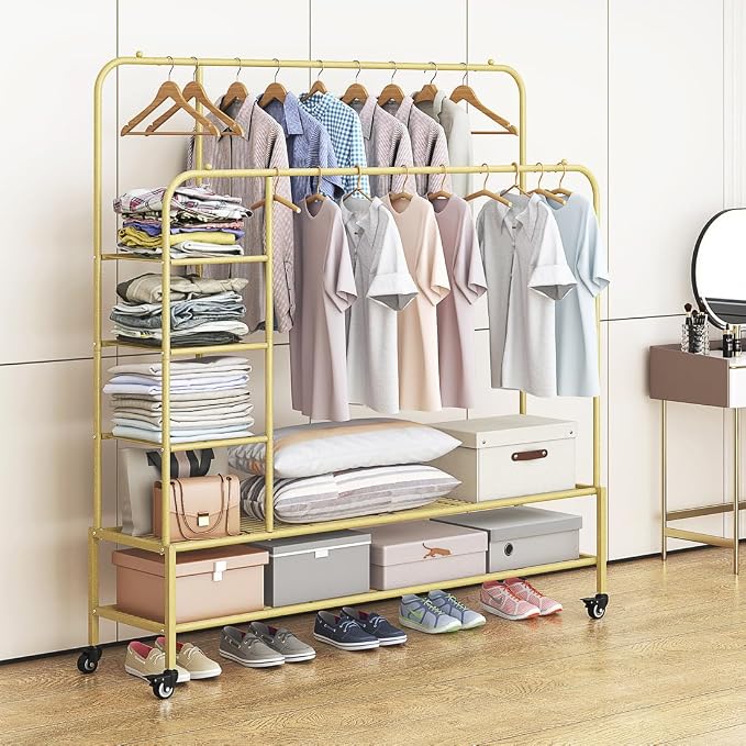 SUOERNUO Garment Rack for Hanging Clothes Rack Heavy Duty Portable - Image 4