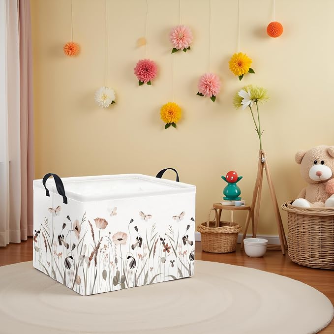 Rectangular Kids Storage Bin Gift Basket Baby Organizer Shelf Book Basket Room - Image 5