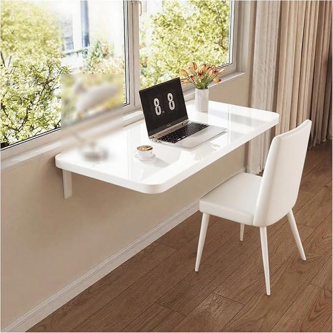 Wall Mounted Laundry Room Folding Table, Fold Down Desk by Unknown
