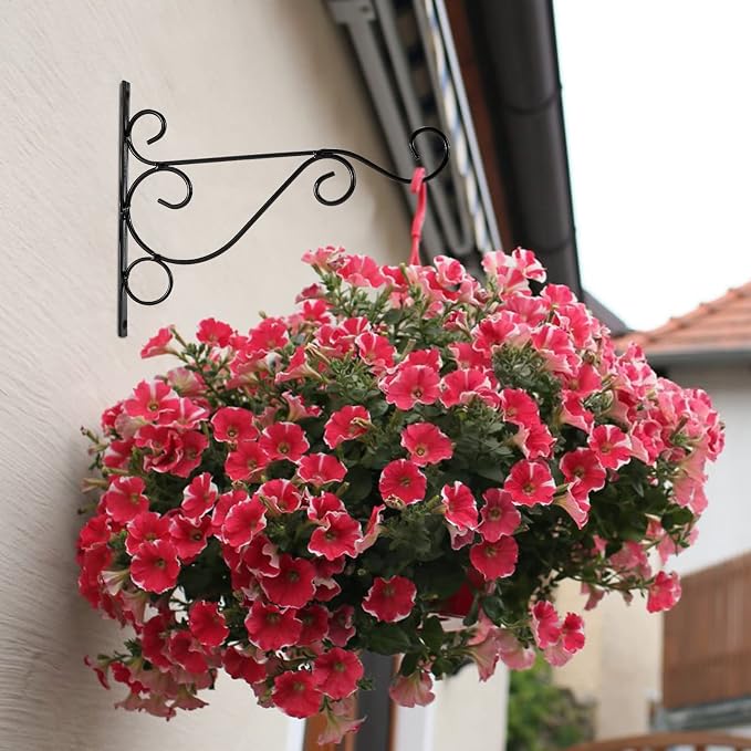 Fasmov 6 Pack Hanging Plant Brackets, Wind Chimes, Ornaments - Image 7