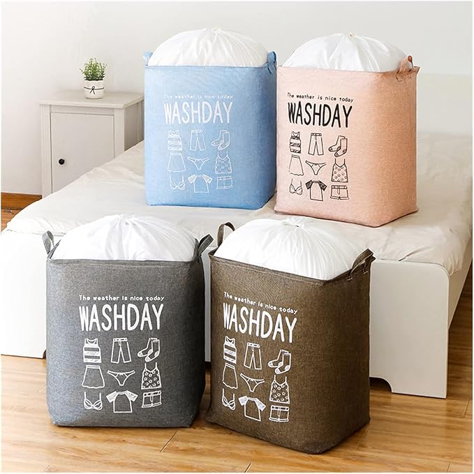 75L Large Laundry Basket, Foldable Storage Laundry Hamper - Image 2
