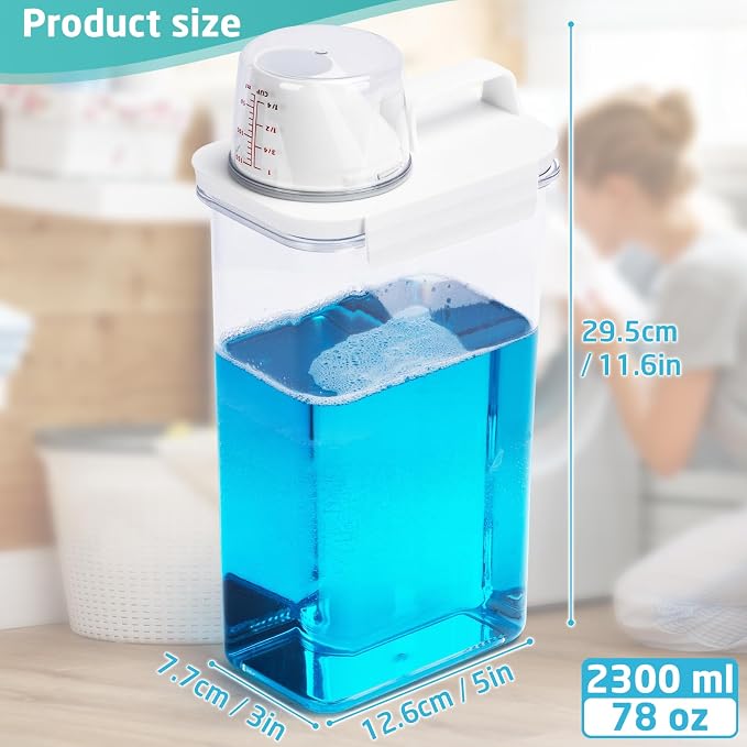 Laundry Detergent Dispenser-3 Pack, 78 oz Detergent Dispenser - Image 2