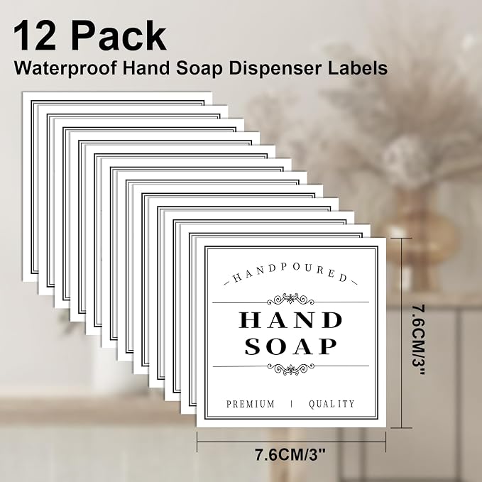 12Pcs Vintage White Soap Labels - Image 2