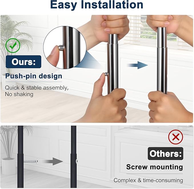 Whitmor Heavy Duty Clothing Rack: Adjustable & Extendable Rolling Garment Rack - Image 5