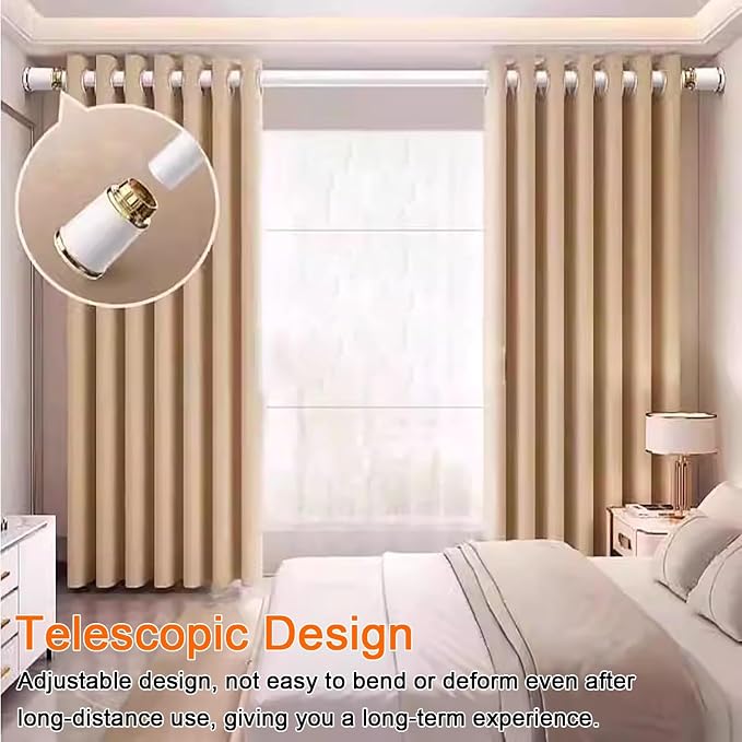 ZIMGOD Closet Rod Heavy Duty Clothes Hanging Bar - Image 4