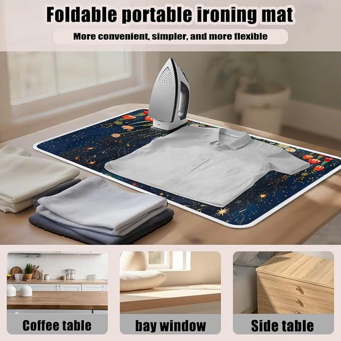 Mushroom Moon Pattern Ironing Mat Portable Ironing Pad - Image 4