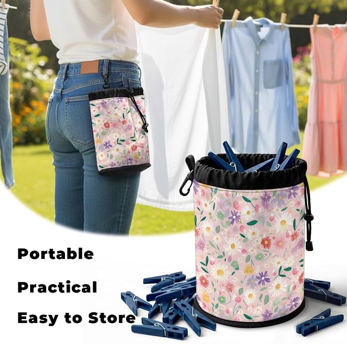 Clothespin Bag, Pin Bag with Large Opening - Image 5