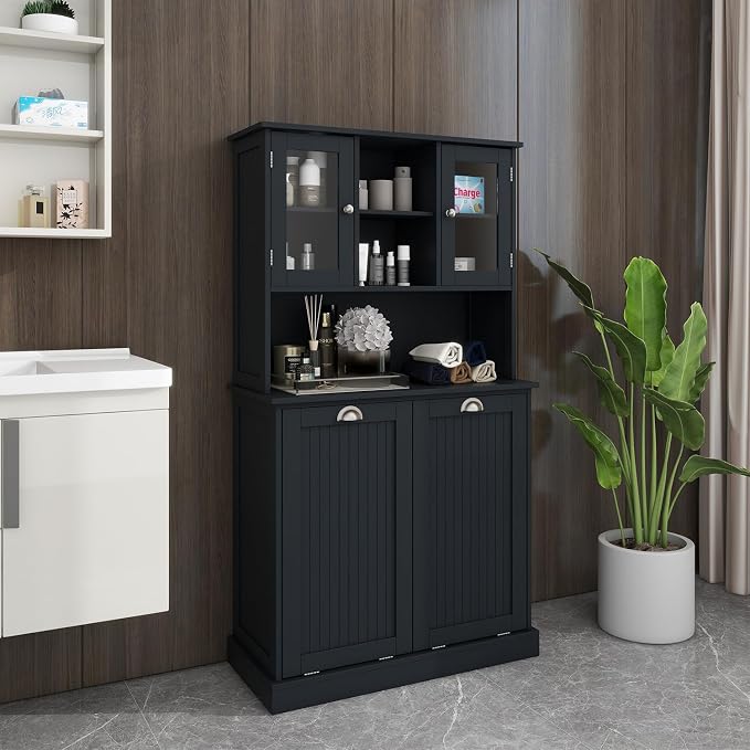 Tall Tilt Out Laundry Hamper Cabinet - Image 7