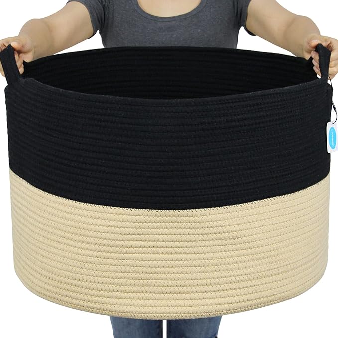 Casaphoria XXL Cotton Rope Woven Laundry Basket by Casaphoria