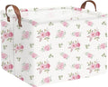 Rectangular Rose Pink Flower Basket by FXOCSHE