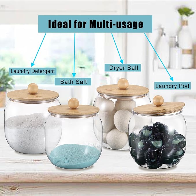 2-Pack Clear Plastic Laundry Pod Containers - Image 4
