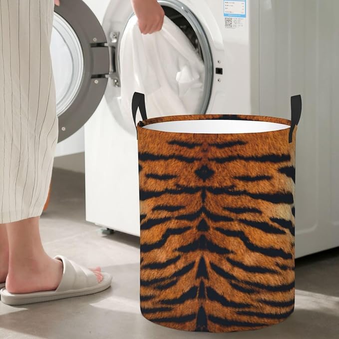Tiger Texture Laundry Hamper Bag - Image 6