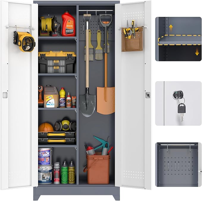 GREATMEET 72'' Metal Utility Storage Cabinet by GREATMEET