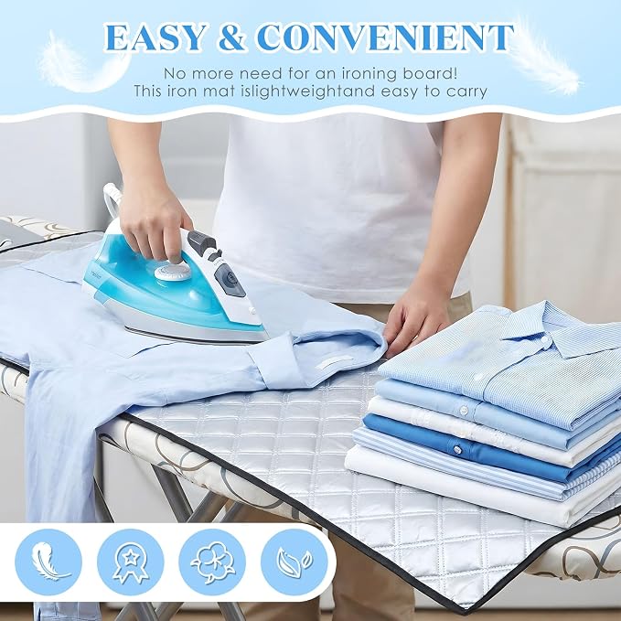 Tigeen Ironing Mat, Extra Large 54 x 32 Inch Ironing Blanket - Image 4