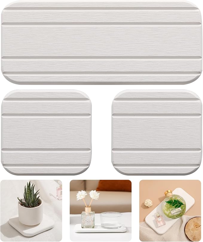 3PCS Water Absorbing Diatomaceous Earth Tray by WALLQMER