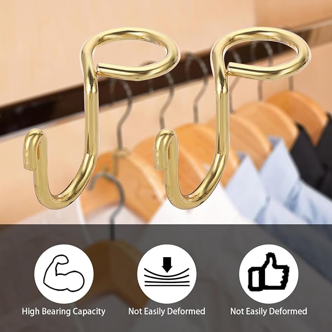 Sumnacon Gold Metal Hanger Extender Hooks - Image 7