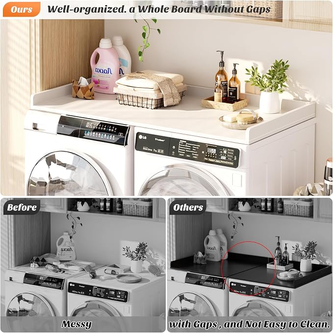 Aheaplus Washer and Dryer Countertop, Laundry Room Organization - Image 2