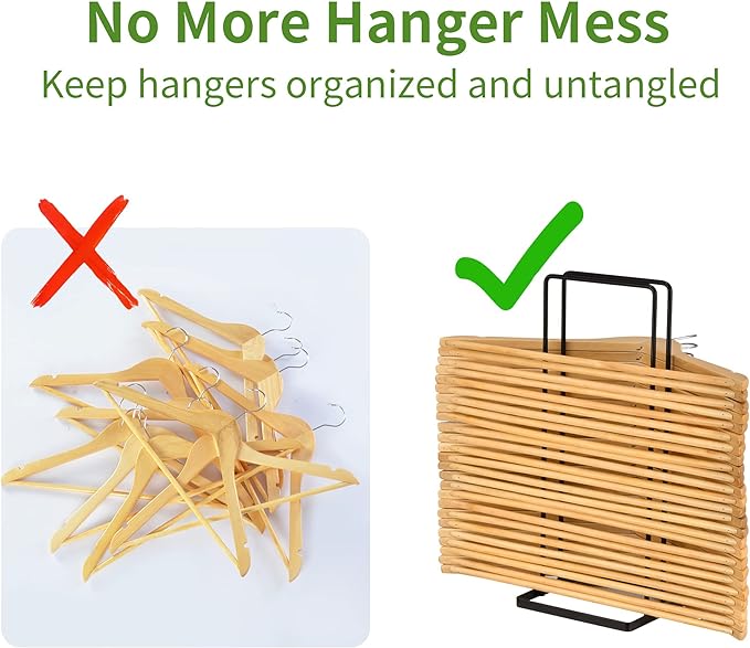 EASTTOWEST Hanger Organizer Stacker 2 Pack, Clothes Hanger Storage Rack Holder - Image 3