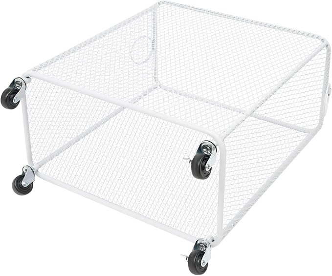 Laundry Hamper with Wheels, Rolling Laundry Basket Cart, Rectangular Metal Mesh - Image 7