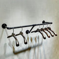 Industrial Retro Wall Mounted Pipe Shelf Bathroom Hanging Towel Rack, Metal by FURVOKIA