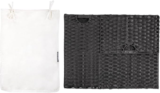 Seville Classics Premium Handwoven Portable Laundry Bin Basket - Image 2
