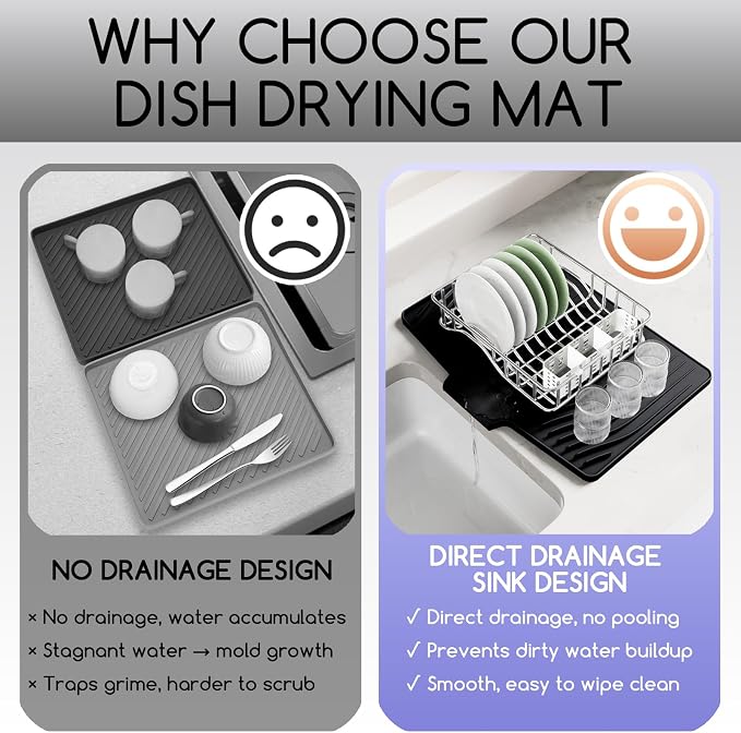 Large Premium Silicone Dish Drying Mat - Image 6