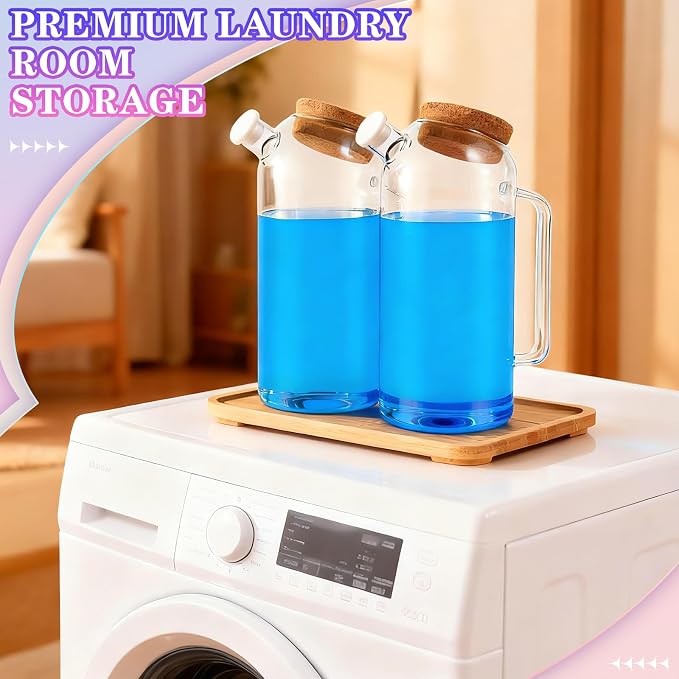 TLY 2 Pack Glass Laundry Detergent Dispenser - Image 5