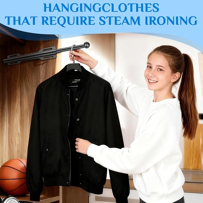 Valet Rod For Closet Pull Out, Standard Retractable closet rod organization rack - Image 3