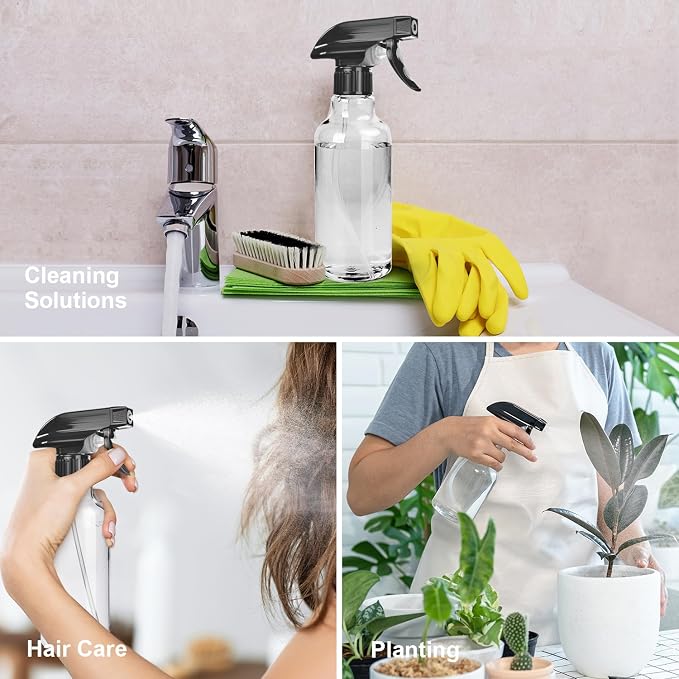 Spray Bottles 2-Pack, 10 Oz, Mist & Stream, Heavy Duty Spraying Empty Water - Image 7