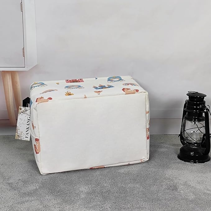 FANKANG Storage Bins, Nursery Hamper Canvas Laundry Basket Foldable - Image 9