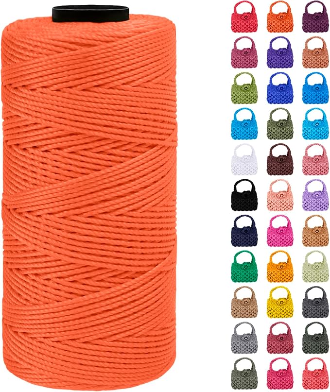 Braided Macrame Cord 1.5mm x 218yards Polypropylene Rope Polyester Rope Yarn by LEREATI