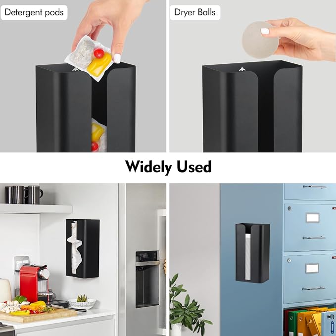 Magnetic Laundry Dryer Sheet Dispenser, Tissue Holder, Garbage Bag Dispenser - Image 7