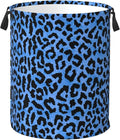 Blue Leopard Print Laundry Hamper Bag by Unknown