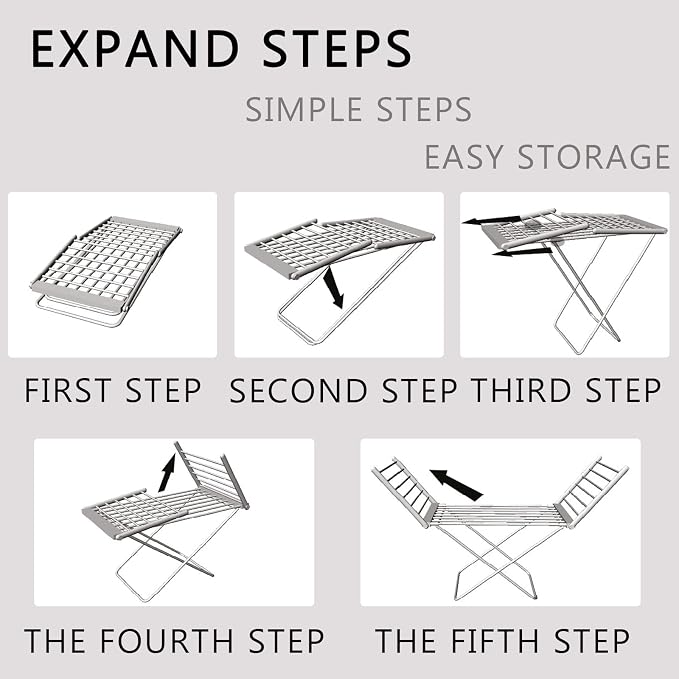Electric Heated Clothes Dryer Rack - Image 6