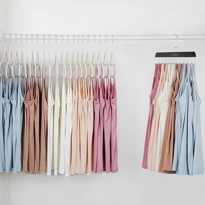 TOPIA HANGER Bra Hanger for Closet, Tank Top Hangers 20 Hooks Capacity Foldable - Image 2