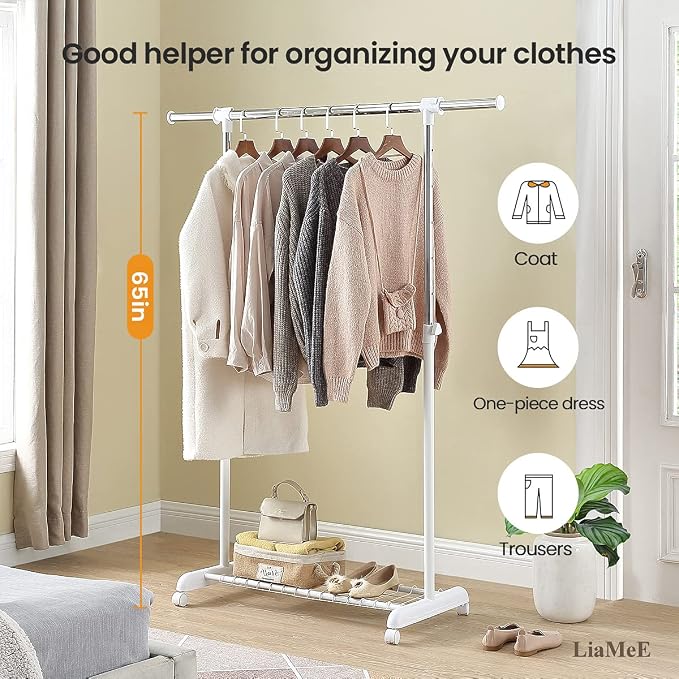 LiaMeE Adjustable Clothing Rack - Image 6
