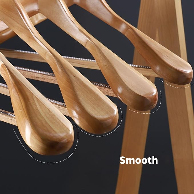 Heavy-Duty Clothes Hanger Wooden Coat - Image 2