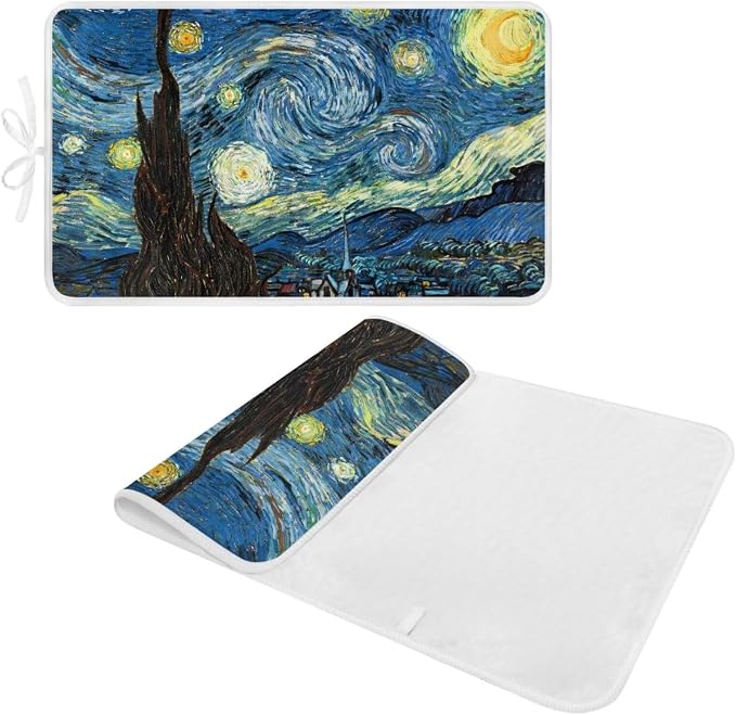 Ironing Mat The Starry Night Pattern Foldable Ironing Pad Portable Board Iron - Image 6