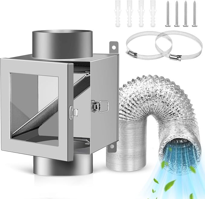 Metal Dryer Lint Trap, 4-Inch Dryer Lint Catcher by Senshare