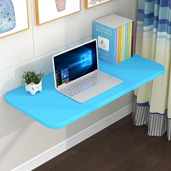 Wall-Mounted Drop Leaf Table, Folding Wall Desk, Wall Mounted Folding Table by Unknown