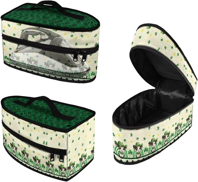 St Patricks Day Cow Iron Storage Case Fits by Maiyoinou