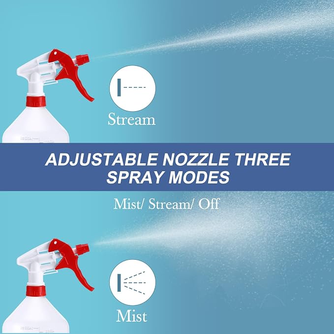 10 Pcs 48 oz Plastic Spray Bottle Bulk Refillable Empty Leakproof Heavy Duty - Image 3