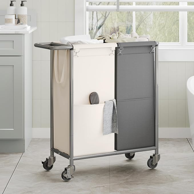 Heybly Laundry Basket, 2 x 18.5 Gal Laundry Separator Hamper - Image 2
