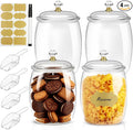 4 Pcs Candy Jars with Lids, Plastic Cookie Storage Jar Airtight Food Storage by Katieyca