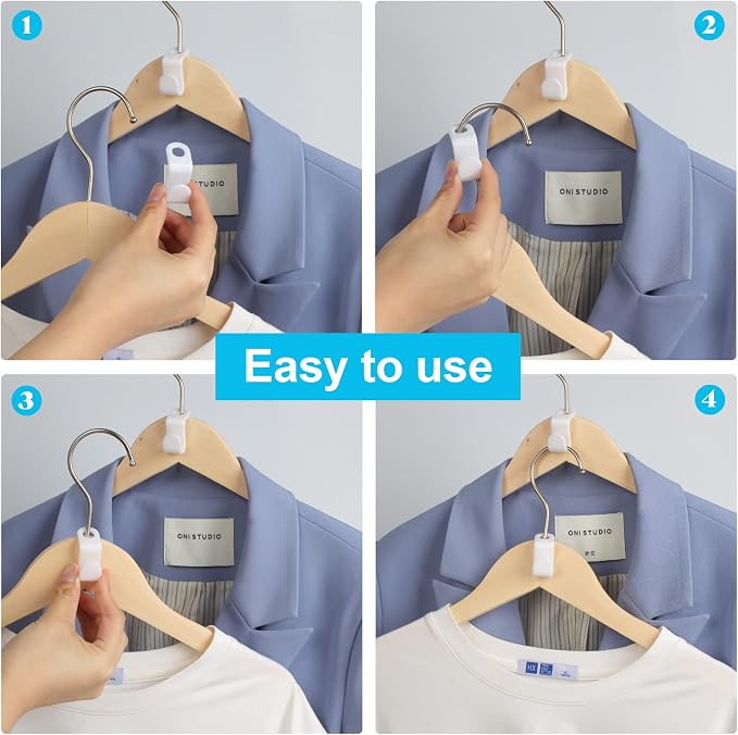 100 PCS Space Saving Hanger Hooks and Clips - Image 3