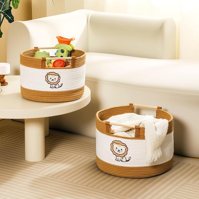 Toy Storage Bin Box for Kids Stuffed Animal Storage Basket for Blanket Baskets - Image 3