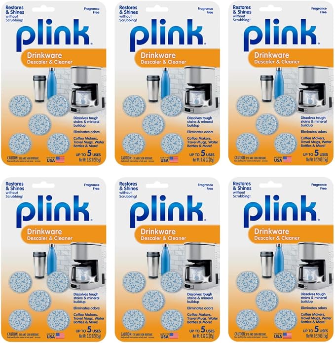 Plink PDW12T Drinkware Descaler and Cleaner, 30 Tablets by Plink