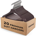 DEDU Suit Hangers for Men 20 Pack, Thick Plastic by DEDU