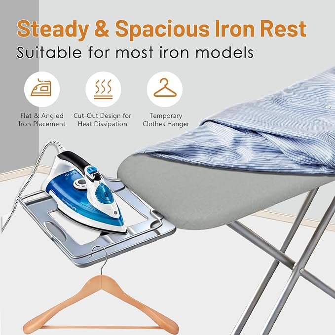 Ironing Board Full Size, 52x14 Inch Iron Board - Image 6
